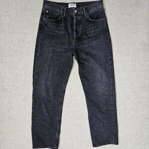 AGOLDE 90's Mid Rise Loose Black Jeans Size 27 - A069B-1157